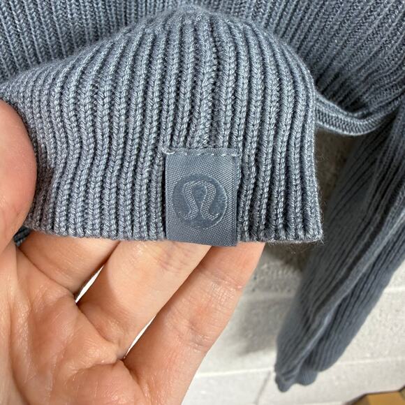 Lululemon Size 6 Reversible Crossover Sweater Boolux Cashmere Blend Athleisure - Picture 5 of 11